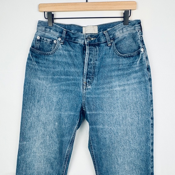 Everlane Womens 90s Curvy Cheeky Jean High Rise Crop 29 Straight Legs Button Fly - Picture 2 of 11